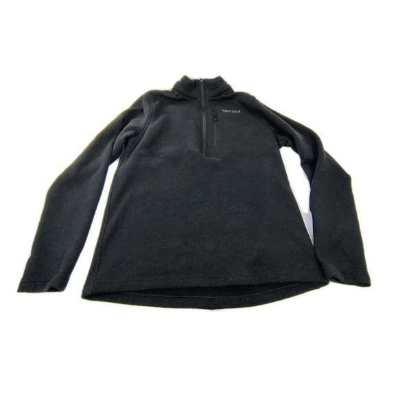Marmot Dropline 1/2 Zip Fleece Womens Large Black Pullover Sweater Lightweight - Picture 3 of 14